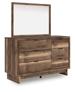 Chirason Brown Full Panel Storage Bed, Dresser and Mirror - Ornate Home