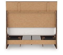 Chirason Brown Full Panel Storage Bed, Dresser and Mirror - Ornate Home