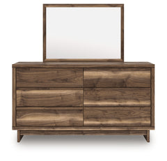 Chirason Brown Handleless Dresser and Mirror - Ornate Home