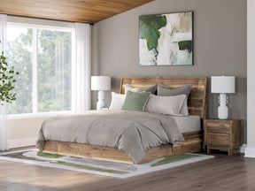 Chirason Brown King Panel Bed with Storage (Online Special Price) - Ornate Home