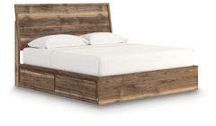 Chirason Brown King Panel Bed with Storage - Ornate Home