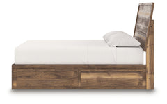 Chirason Brown King Panel Bed with Storage - Ornate Home