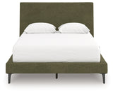 Chirason Brown/Sage Green Full Upholstered Bed, Dresser and Mirror (Online Special Price) - Ornate Home
