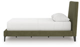 Chirason Brown/Sage Green Full Upholstered Bed, Dresser and Mirror (Online Special Price) - Ornate Home
