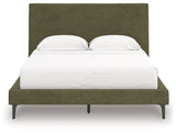 Chirason Brown/Sage Green Queen Upholstered Bed, Dresser and Mirror (Online Special Price) - Ornate Home
