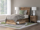 Chirason Brown Twin Panel Bed with Storage, Dresser and Mirror (Online Special Price) - Ornate Home