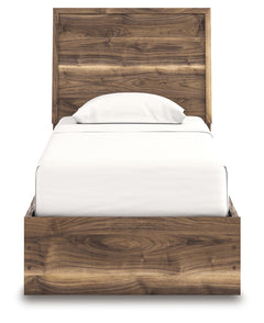 Chirason Brown Twin Panel Bed with Storage, Dresser and Mirror - Ornate Home