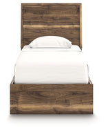 Chirason Brown Twin Panel Platform Bed, Dresser and Mirror (Online Special Price) - Ornate Home