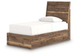 Chirason Brown Twin Panel Platform Bed, Dresser and Mirror (Online Special Price) - Ornate Home