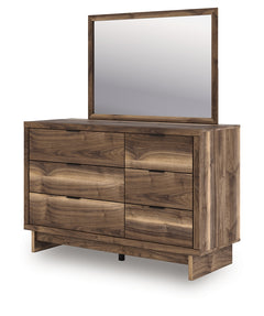 Chirason Brown Twin Panel Platform Bed, Dresser and Mirror - Ornate Home