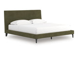 Chirason Sage Green Cal King Upholstered Bed w/Roll Slats (Online Special Price) - Ornate Home