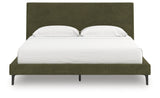 Chirason Sage Green Cal King Upholstered Bed w/Roll Slats - Ornate Home