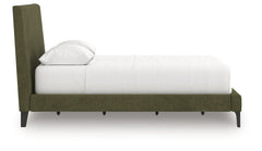 Chirason Sage Green Queen Upholstered Bed w/Roll Slats - Ornate Home