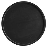 Chiro Black Round Wood Side Table - Ornate Home