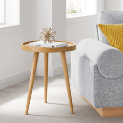 Chiro Natural Round Wood Side Table - Ornate Home