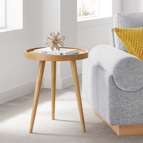 Chiro Natural Round Wood Side Table - Ornate Home