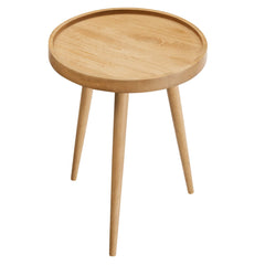 Chiro Natural Round Wood Side Table - Ornate Home