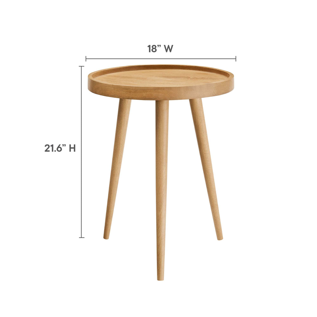 Chiro Natural Round Wood Side Table - Ornate Home