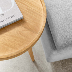 Chiro Natural Round Wood Side Table - Ornate Home