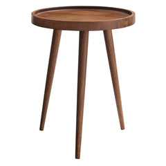 Chiro Walnut Round Wood Side Table - Ornate Home