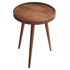 Chiro Walnut Round Wood Side Table - Ornate Home