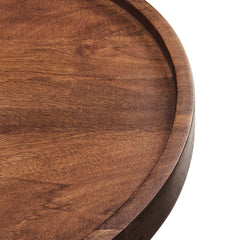 Chiro Walnut Round Wood Side Table - Ornate Home