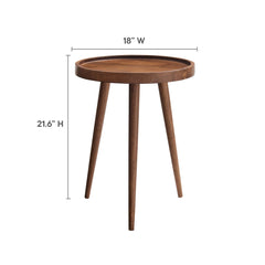 Chiro Walnut Round Wood Side Table - Ornate Home