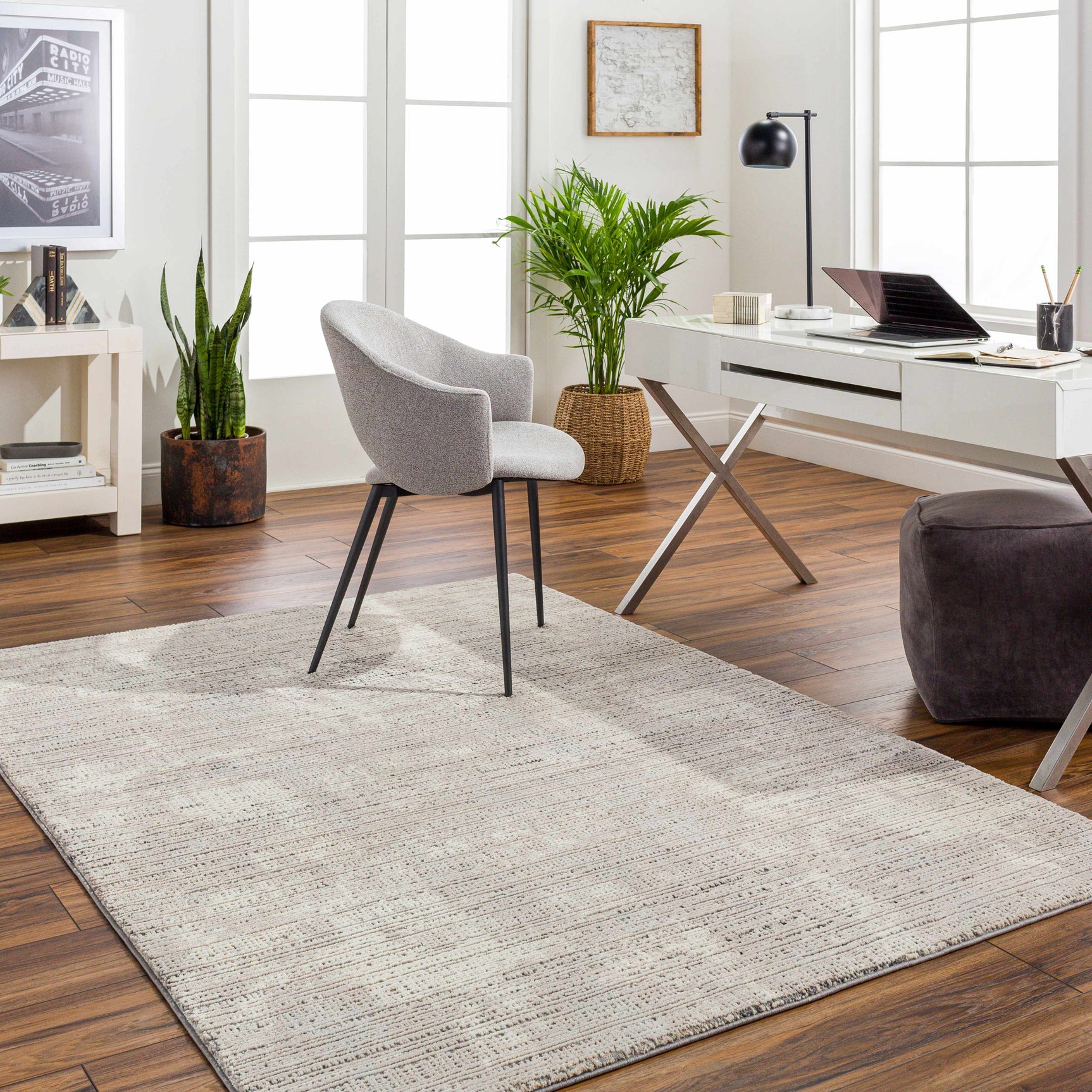 Chiyo Tan Plush Textured Washable Rug - Ornate Home