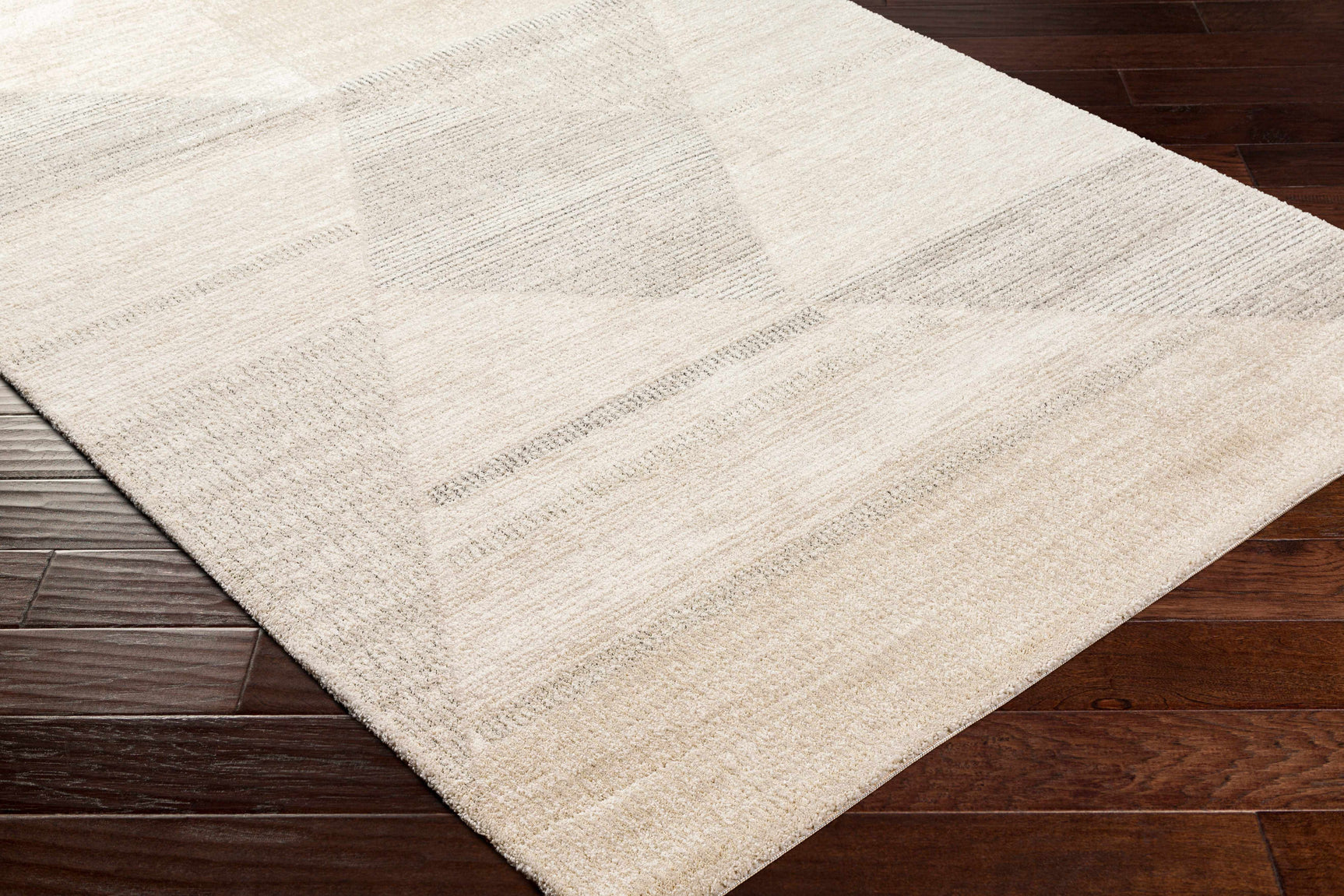 Chizu Geometric Neutral Luxe Rug - Ornate Home