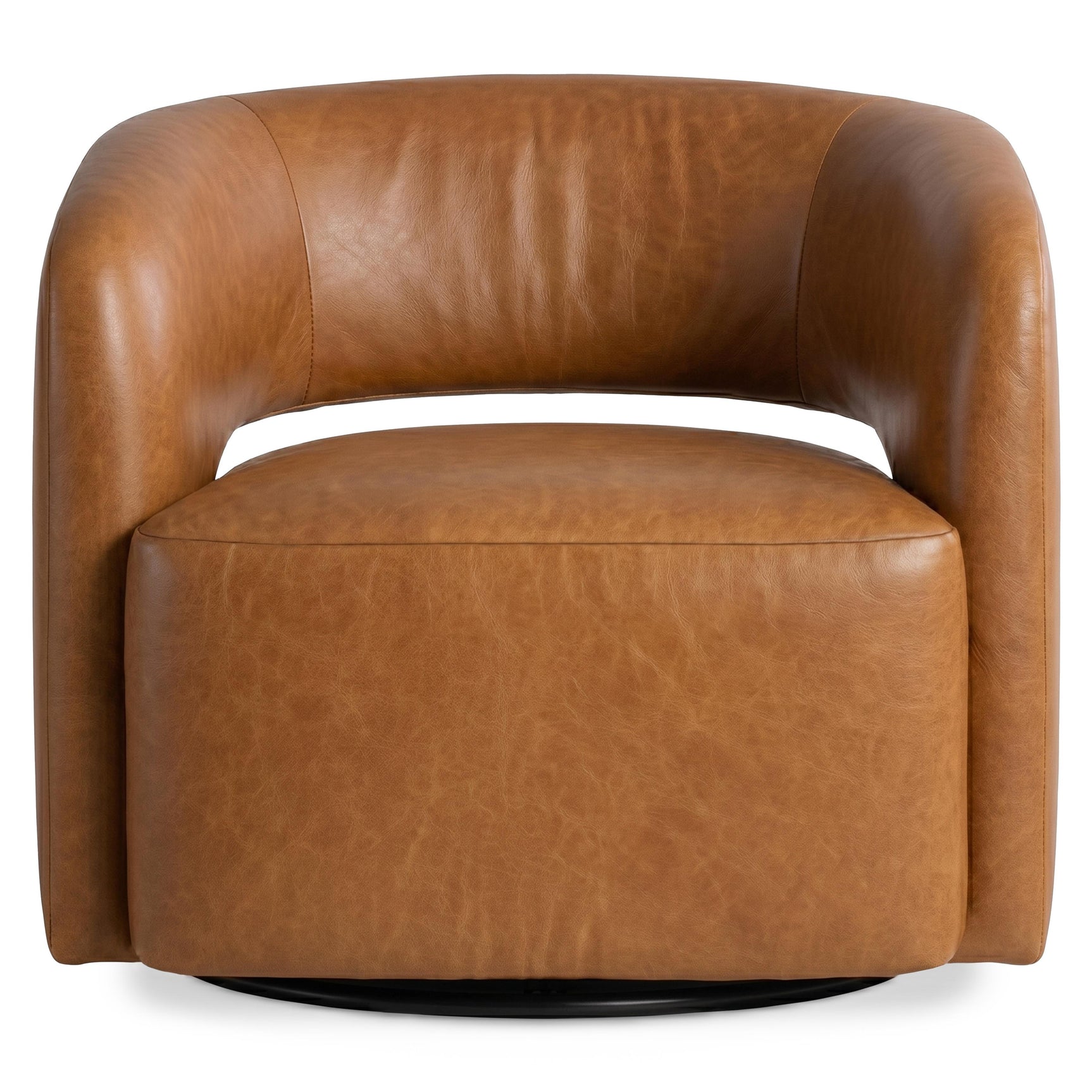 Chloe Brown/Cognac Swivel Chair - Ornate Home