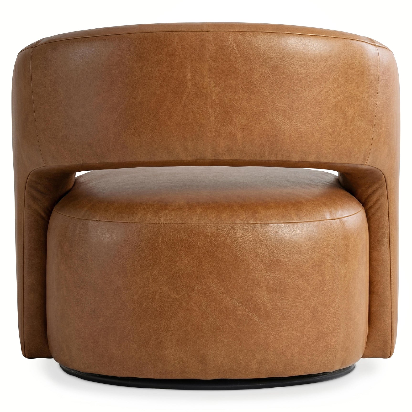 Chloe Brown/Cognac Swivel Chair - Ornate Home
