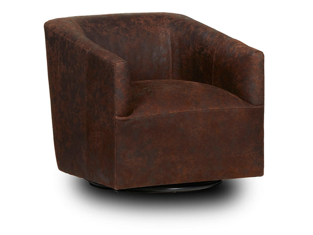 Chloe Dark Brown Swivel Accent Chair - Ornate Home