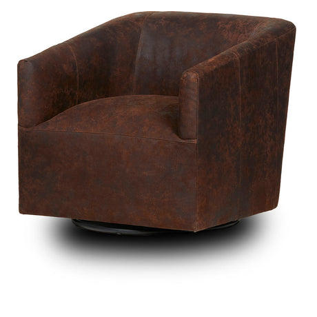 Chloe Dark Brown Swivel Accent Chair - Ornate Home