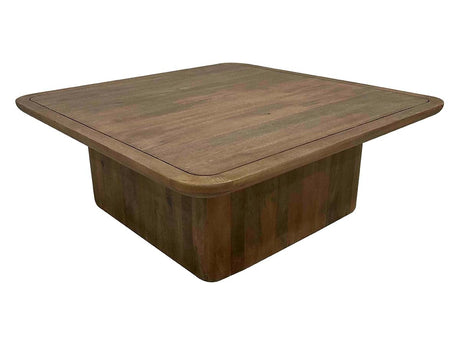 Chloe Pottery Brown Square Coffee Table - Ornate Home