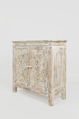 Chloe Weathered White Accent Chest - Ornate Home