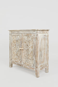 Chloe Weathered White Accent Chest - Ornate Home