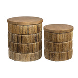 Choco Brown 2-Piece Storage Tables - Ornate Home