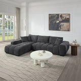 Chosen Gray Chenille 2-Piece LAF Chaise Sectional - Ornate Home