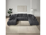 Chosen Gray Chenille 3-Piece Double Chaise Sectional - Ornate Home