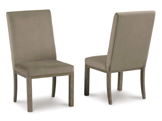 Chrestner Gray/Brown Dining Side Chair (Set of 2) - Ornate Home