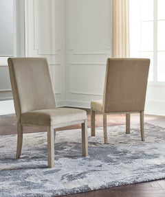 Chrestner Gray/Brown Dining Side Chair (Set of 2) - Ornate Home