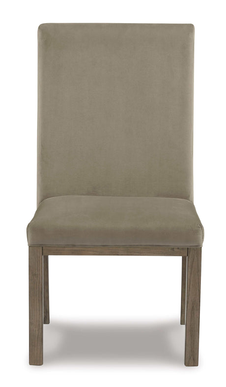 Chrestner Gray/Brown Dining Side Chair (Set of 2) - Ornate Home
