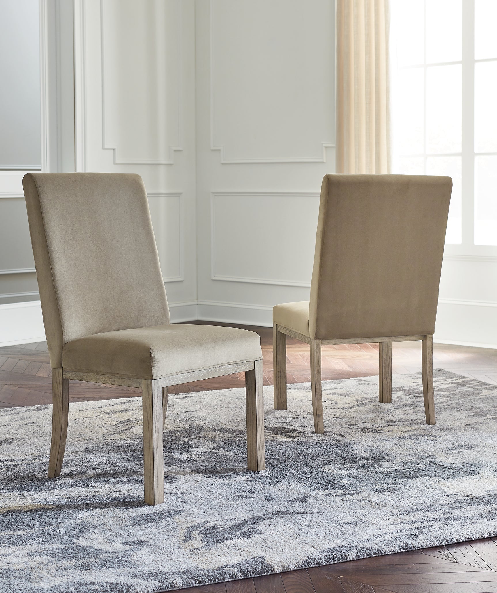 Chrestner Gray/Brown Dining Table and 4 Chairs - Ornate Home