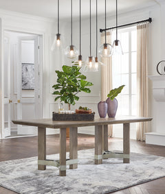 Chrestner Gray/Brown Dining Table and 4 Chairs - Ornate Home