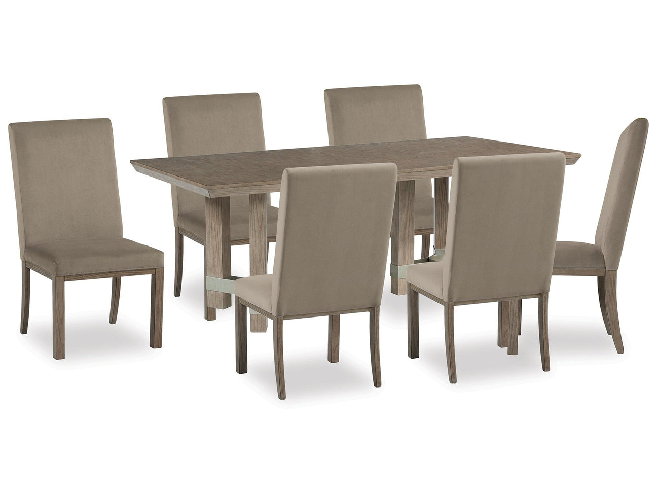 Chrestner Gray Dining Table w/6 Chairs (Online Special Price) - Ornate Home