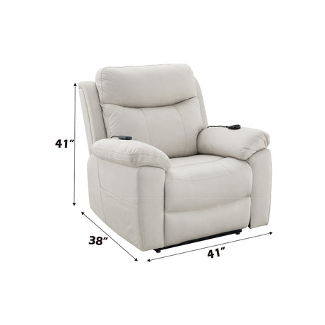 Chriki Beige Power Recliner - Ornate Home