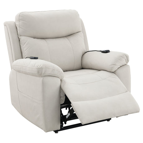 Chriki Beige Power Recliner - Ornate Home