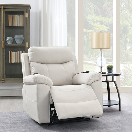 Chriki Beige Power Recliner - Ornate Home