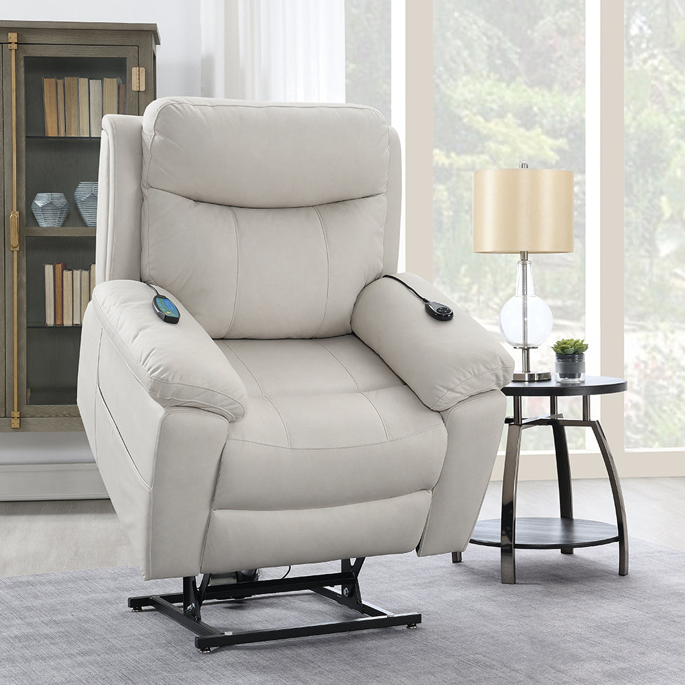 Chriki Beige Power Recliner - Ornate Home