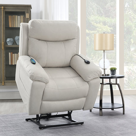 Chriki Beige Power Recliner - Ornate Home